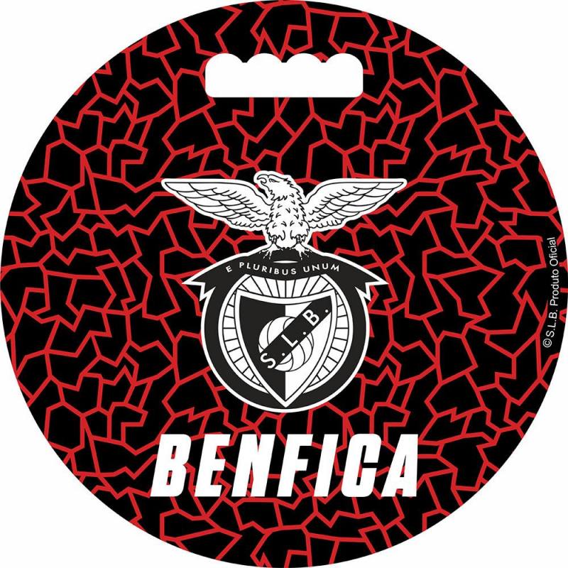 Benfica red pattern – Sitzkissen rund