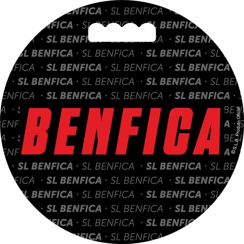 Benfica text pattern – Sitzkissen rund